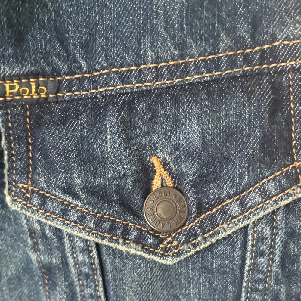 Ralph Lauren Blue Jean Jacket with Patches - Picture 6 of 11
